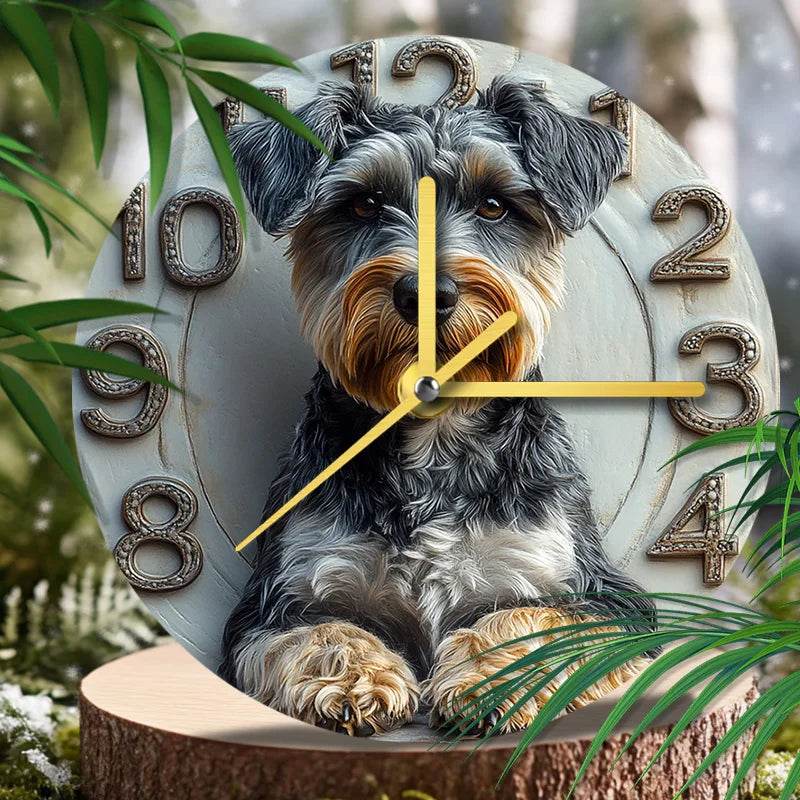 Schnauzer Silent Wall Clock - Montero Milan