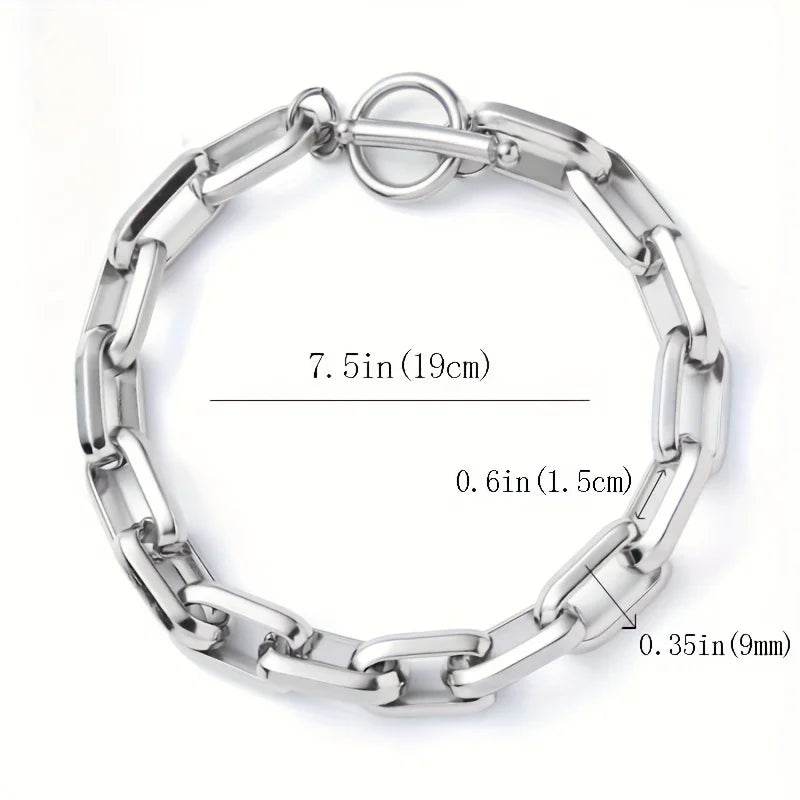 Titanium Steel Chain-Link Bracelet - Montero Milan