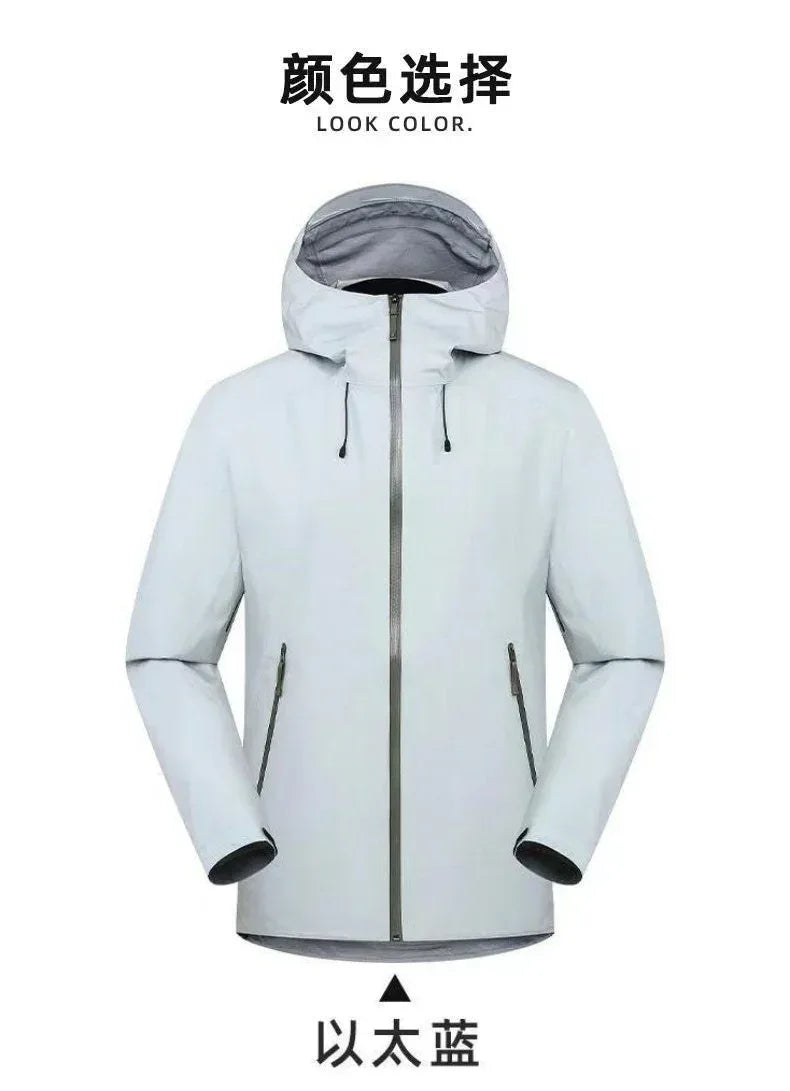 ARC BETA Embroidery Logo Rain Jacket Sports Ski Camping Outdoor Mountain Climbing Windproof Waterproof Three Layer Unisex Coat
