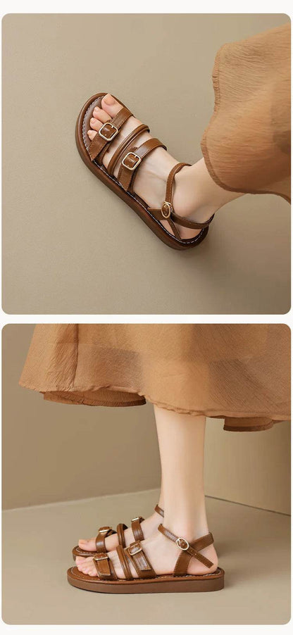 Vesta Leather Sandals - Montero Milan