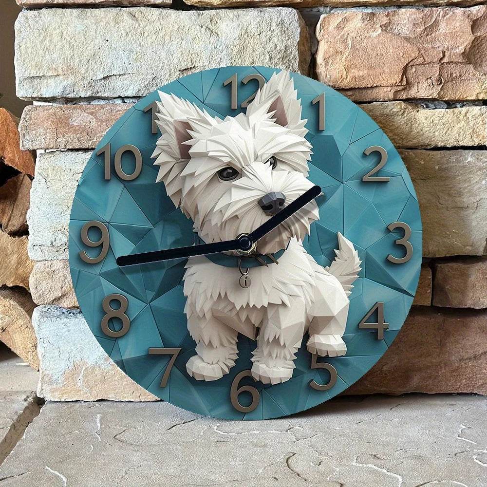 West Highland White Terrier Silent Wall Clock - Montero Milan