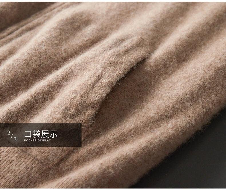 Cashmere Hooded Zip Cardigan