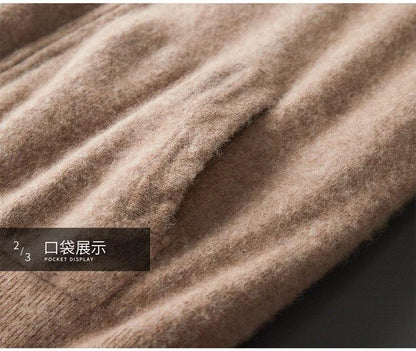 Cashmere Hooded Zip Cardigan