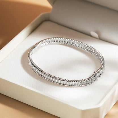 2mm Full Moissanite Bracelets with GRA Certified 100% 925 Sterling Silver Plated 18K Gold Luxury Fine Jewelry Bangle For Women