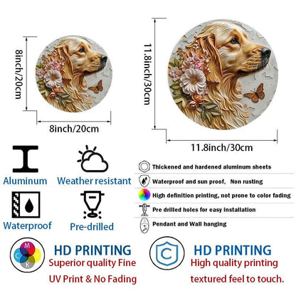 Golden Retriever Flat 3D Ornament - Montero Milan