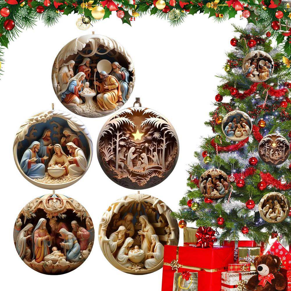Classic Christmas Nativity Ornaments (1 / 6 / 12 PCs) - Montero Milan