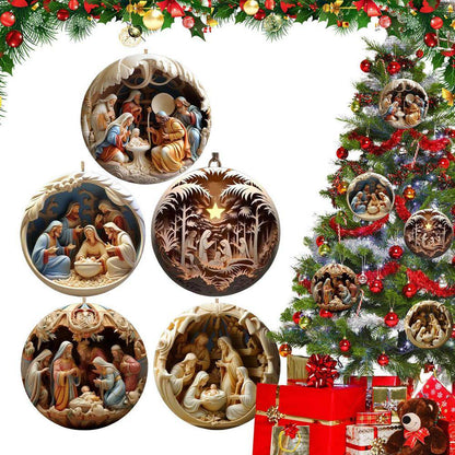 Classic Christmas Nativity Ornaments (1 / 6 / 12 PCs) - Montero Milan