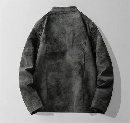 Retro Wool-Lined Leather Jacket