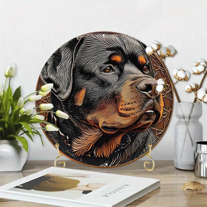 Rottweiler Dog Flat 3D Ornament - Montero Milan