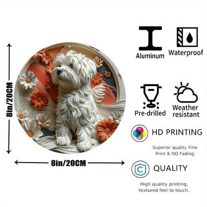 Maltese Dog Flat 3D Ornament - Montero Milan