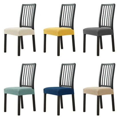1PC Stretch Dining Chair Seat Cover Jacquard Solid Color Chairs Covers Removable Anti-Dust Chair Cushion Slipcovers Hotel Home - Montero Milan