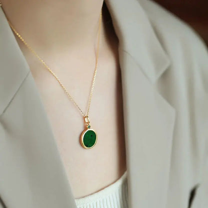 Green Chalcedony Peace & Happiness Necklace