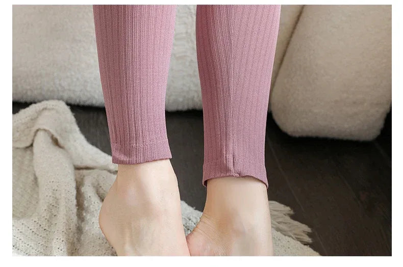 1 Set Warm Thermal Underwear Sexy Ladies Intimates Long Johns Women Shaped Sets Female Middle Collar Thermal Shaping Clothes