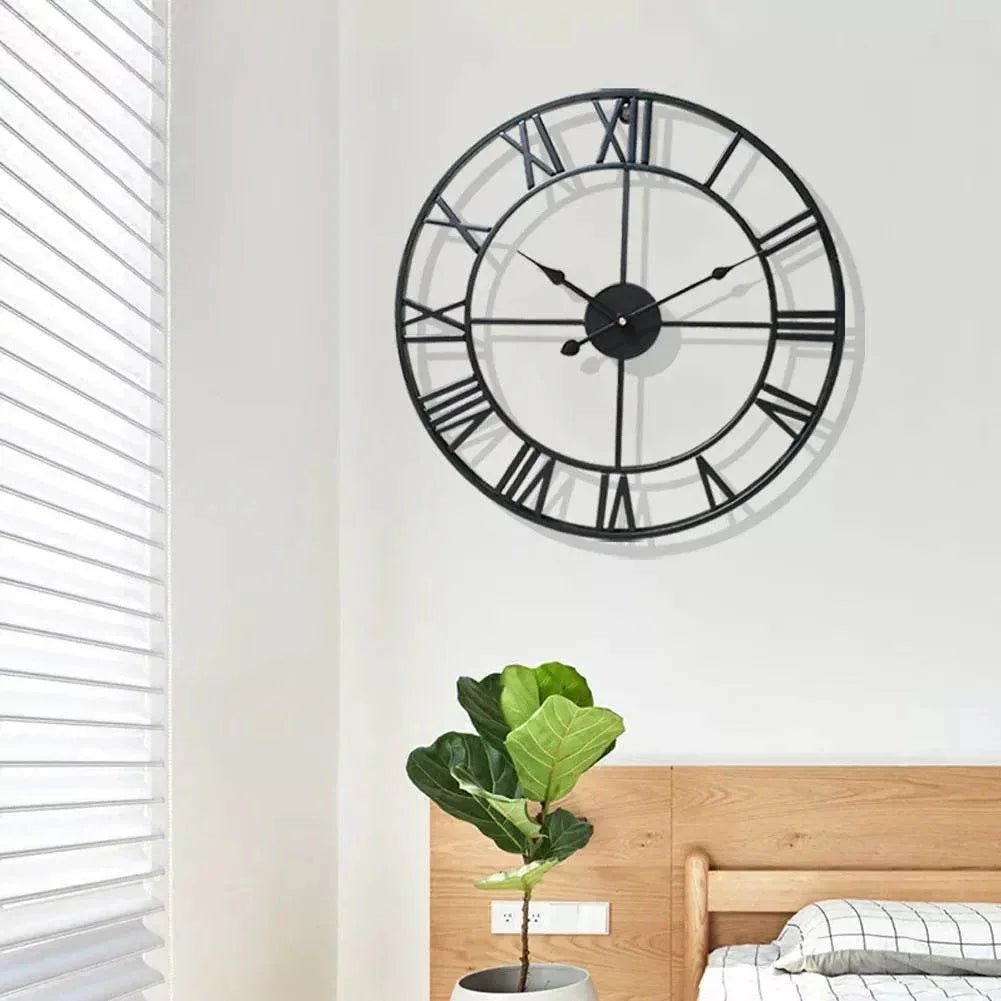 Classic Roman Numeral Metal Wall Clock - Montero Milan