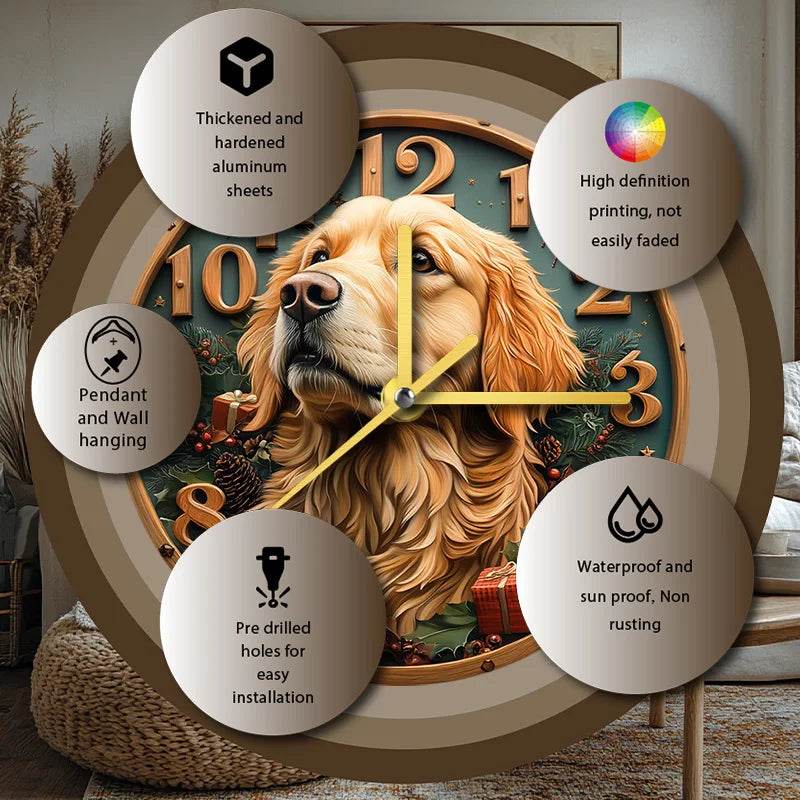 Golden Retriever Silent Wall Clock - Montero Milan