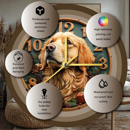 Golden Retriever Silent Wall Clock - Montero Milan