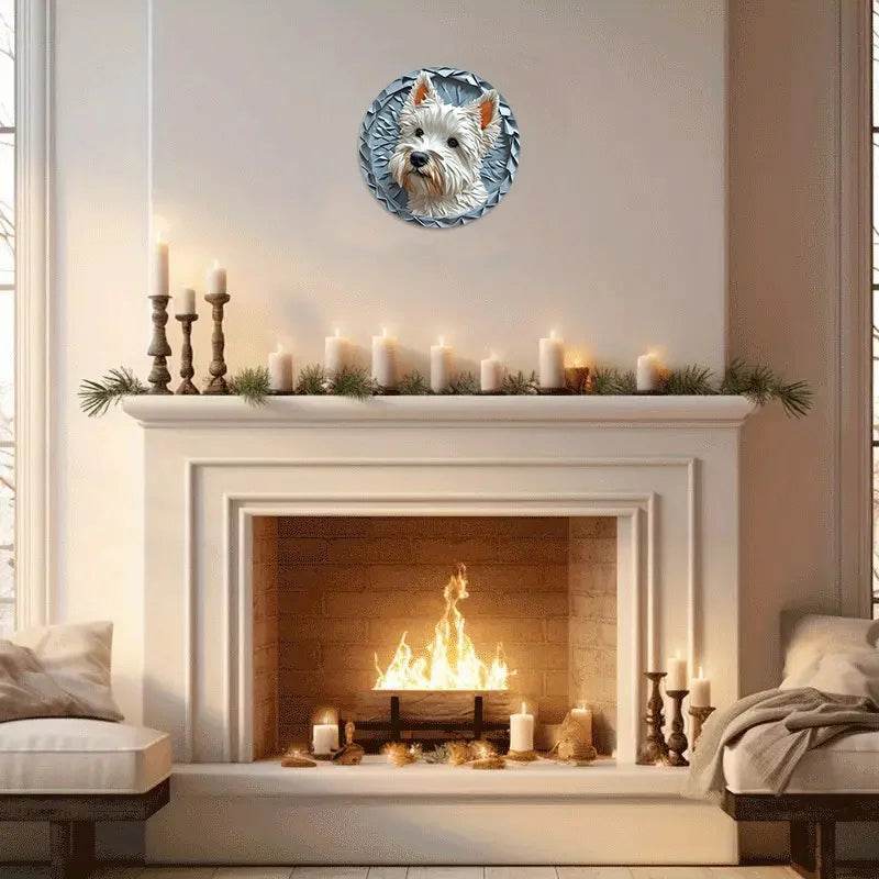 West Highland White Terrier Dog Flat 3D Ornament - Montero Milan