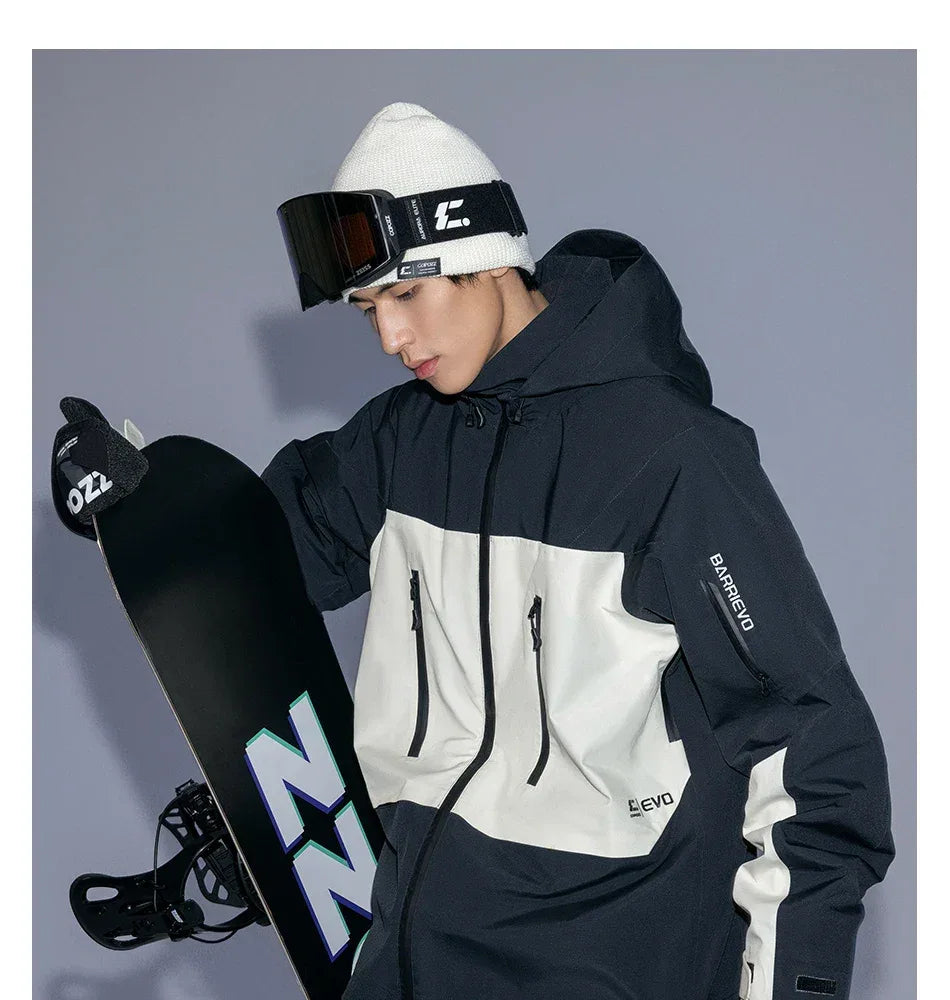 COPOZZ Ski Jacket Women Man Hooded Ski Wear Windproof Winter Overalls Hoodie Waterproof Outdoor Sports Clothing Snowboard