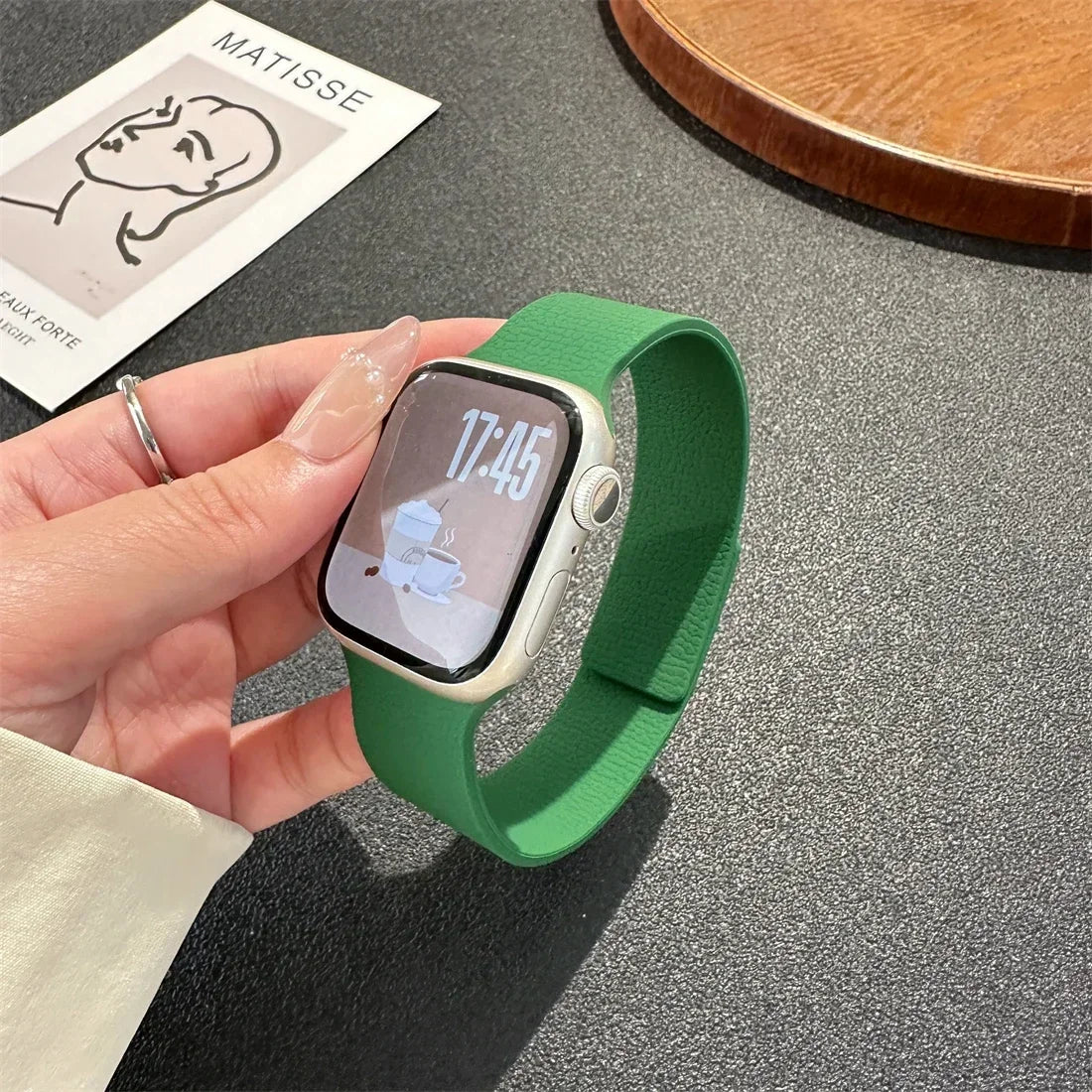 Magnetic Leather Apple Watch Band