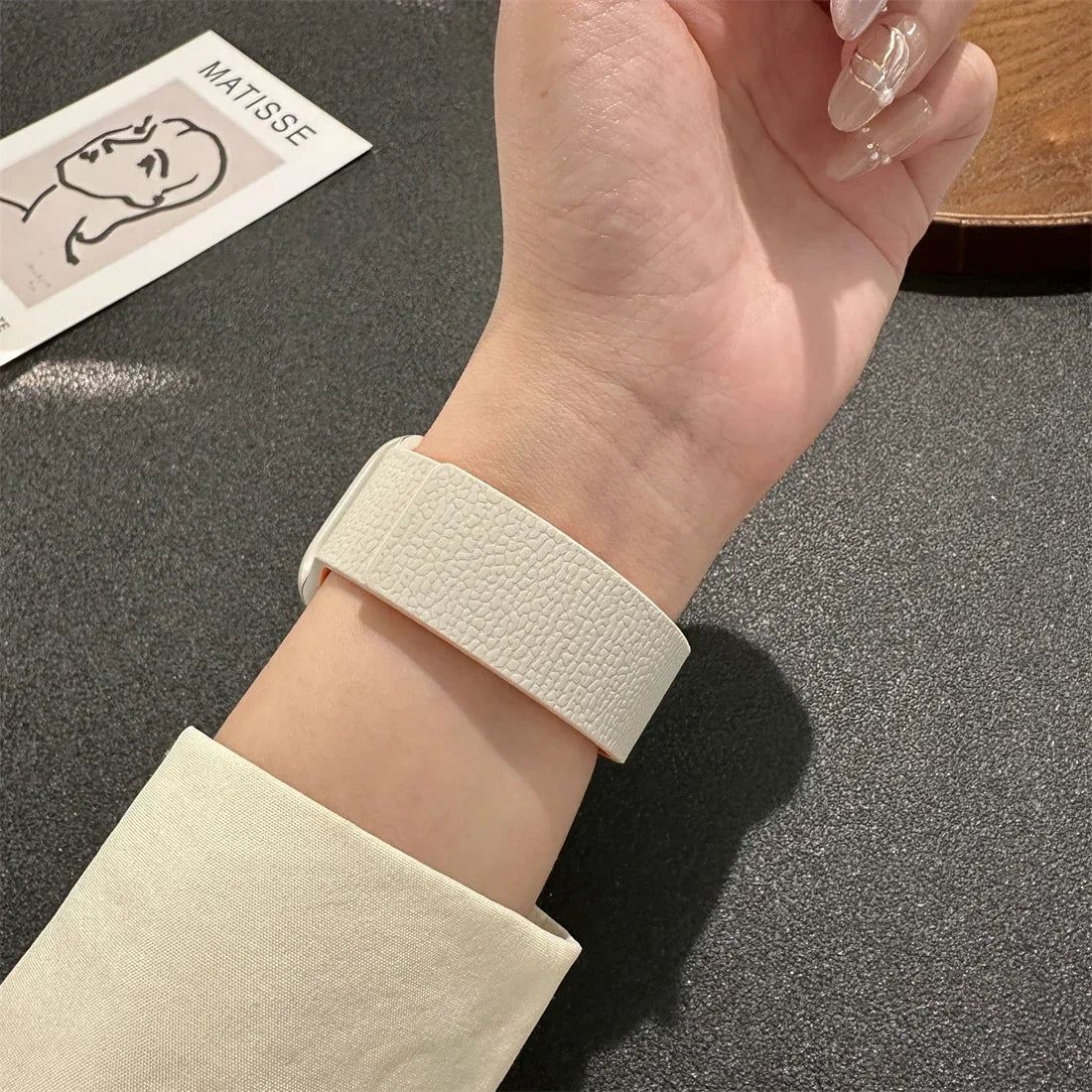 Magnetic Leather Apple Watch Band