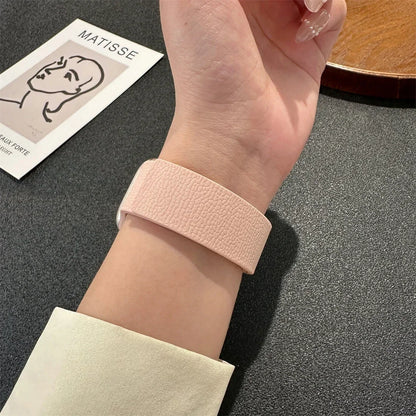Magnetic Leather Apple Watch Band