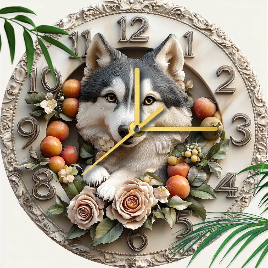 Alaskan Malamute Silent Wall Clock - Montero Milan