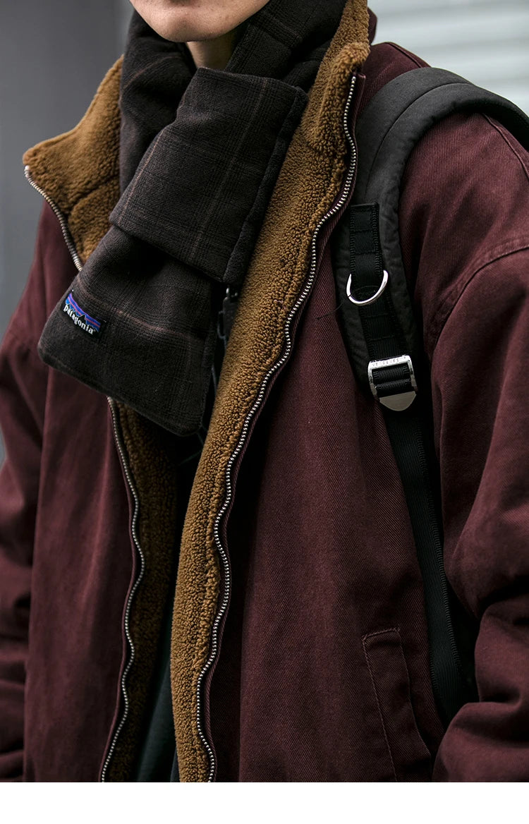 Vintage Fleece Bomber Jacket