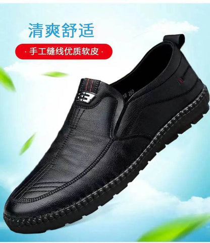 Mens Leather Loafers Non Slip Walking Flats Breathable Outdoor Slip on Casual Shoes for Male Work Office Driving Sneakers2 - Montero Milan