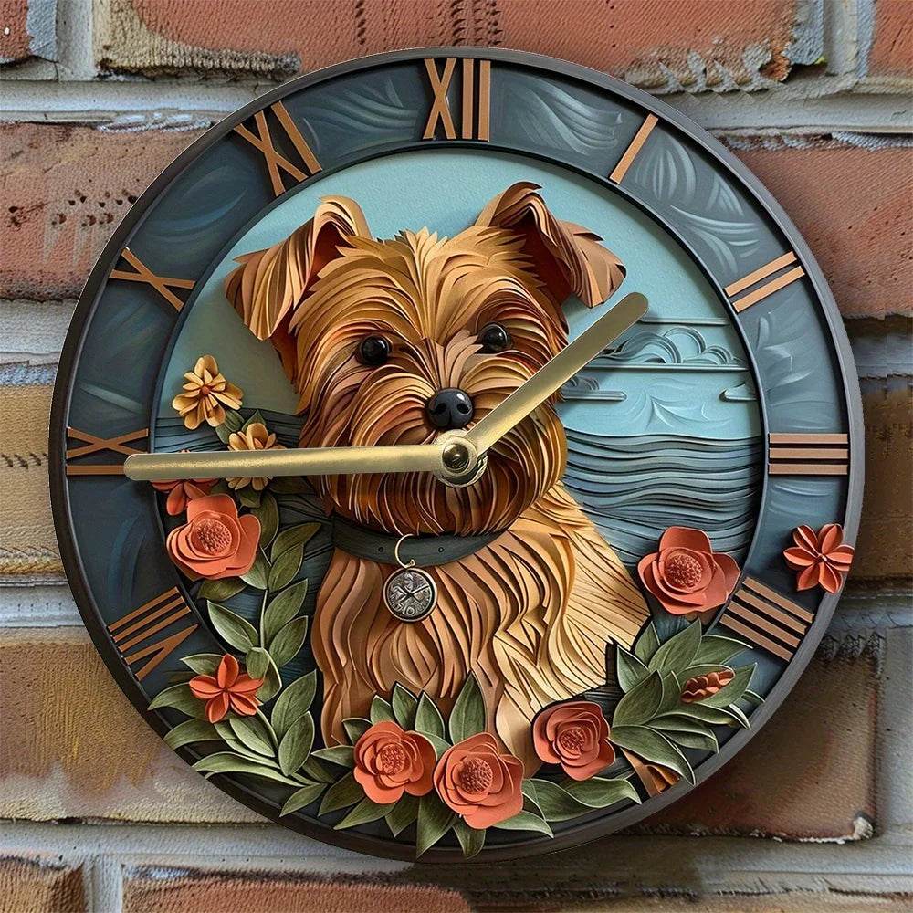 Yorkshire Terrier Silent Wall Clock - Montero Milan