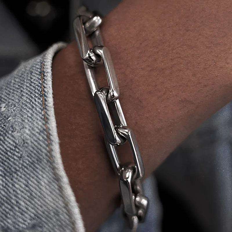 Titanium Steel Chain-Link Bracelet - Montero Milan