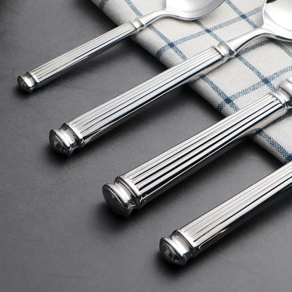 4pcs Bright 18/10 Stainless Steel Luxury Cutlery Set Dinnerware Tableware Knife Spoon Fork Flatware Dishwasher Safe Utensils