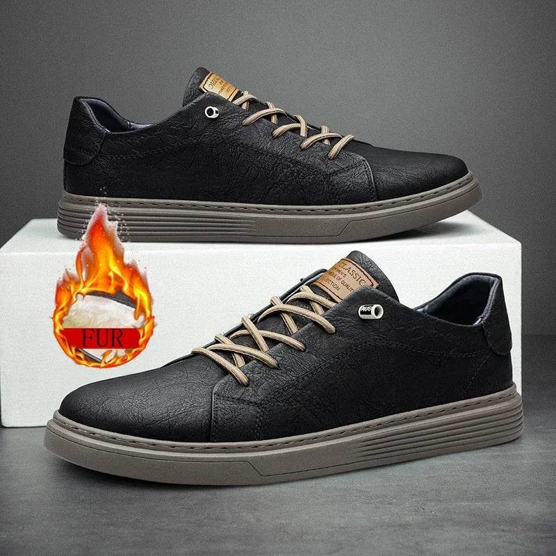 Genuine Leather Casual Oxford Sneakers - Montero Milan