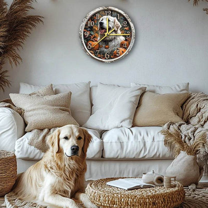 White Retriever Silent Wall Clock - Montero Milan