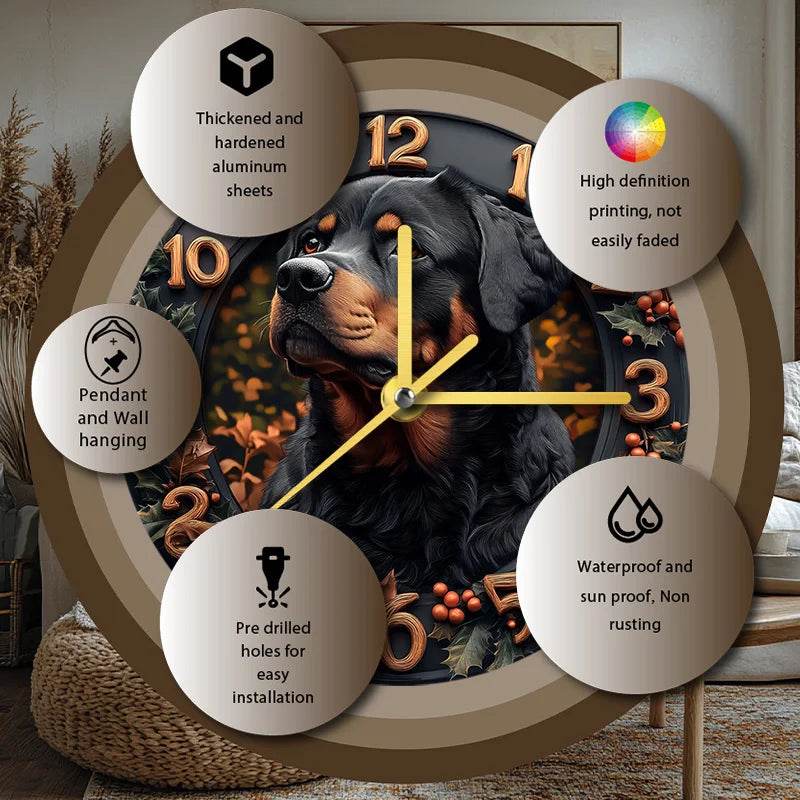 Rottweiler Silent Wall Clock - Montero Milan