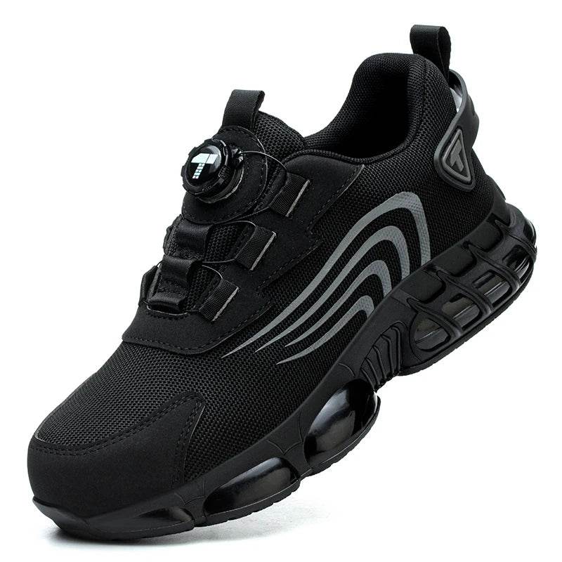 Rotary button new safety shoes for men, anti-impact and anti-piercing work shoes, fashionable men's sports shoes, and safety pro - Montero Milan