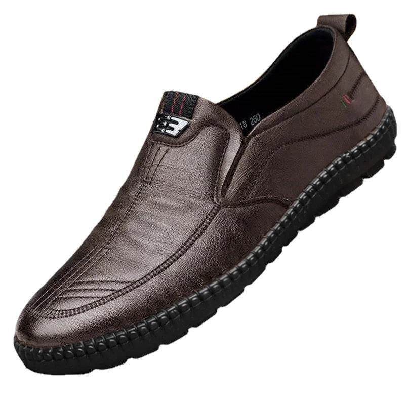 Mens Leather Loafers Non Slip Walking Flats Breathable Outdoor Slip on Casual Shoes for Male Work Office Driving Sneakers2 - Montero Milan
