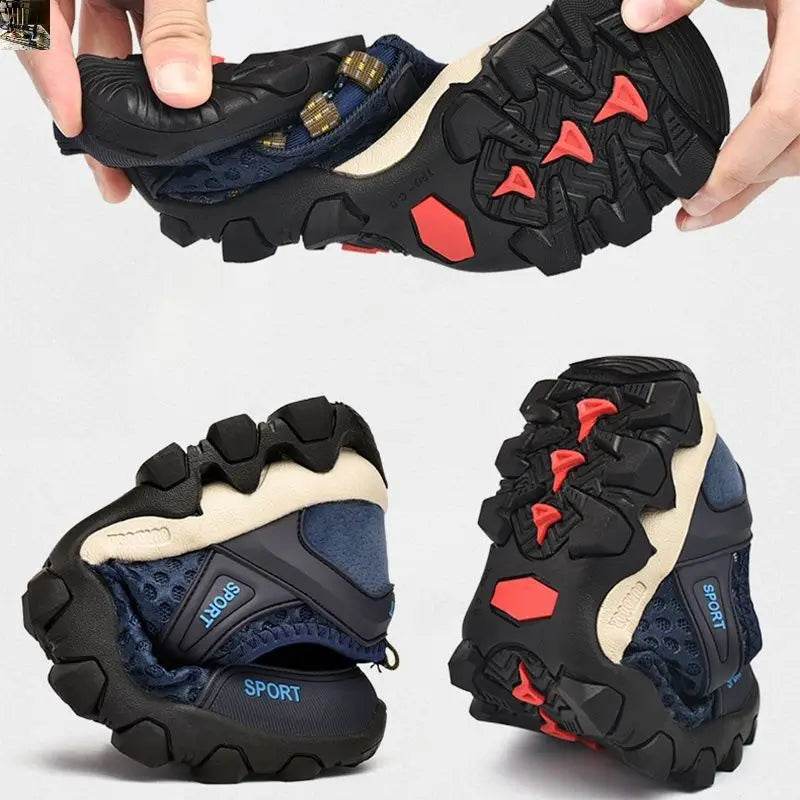 Summer Men's Mesh Sports Shoes Fashion Mountaineering Breathable Lightweight Anti Slip Shoes Outdoor Travel Running Casual Shoes - Montero Milan