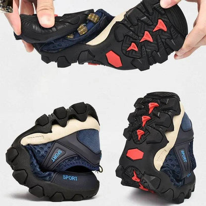 Summer Men's Mesh Sports Shoes Fashion Mountaineering Breathable Lightweight Anti Slip Shoes Outdoor Travel Running Casual Shoes - Montero Milan