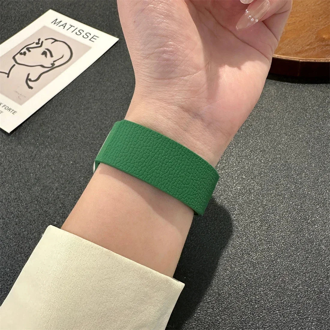 Magnetic Leather Apple Watch Band