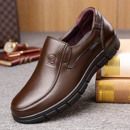 Genuine Leather Casual Shoes For Men Flat Platform Walking Shoes Outdoor Footwear Loafers Breathable Sneakers Handmade Shoes - Montero Milan