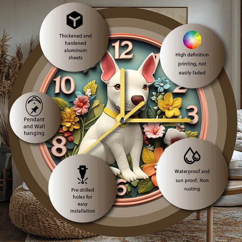Bullmastiff Silent Wall Clock - Montero Milan