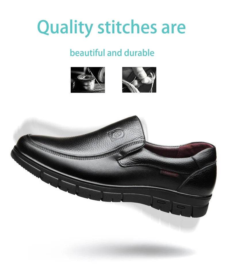 Genuine Leather Casual Shoes For Men Flat Platform Walking Shoes Outdoor Footwear Loafers Breathable Sneakers Handmade Shoes - Montero Milan