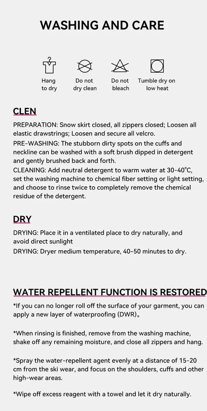VECTOR Men and Women Cotton Contrast Skiing Top Waterproof and Durable Warm Snowboard Ski Double Board Single Board Outdoors