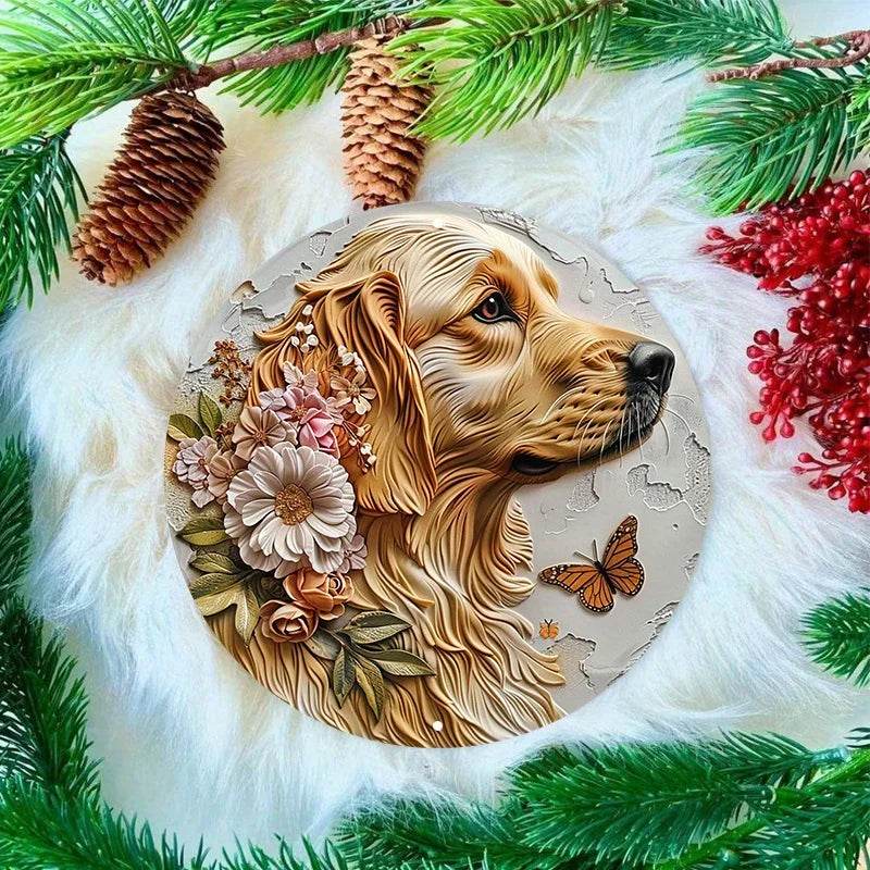 Golden Retriever Flat 3D Ornament - Montero Milan
