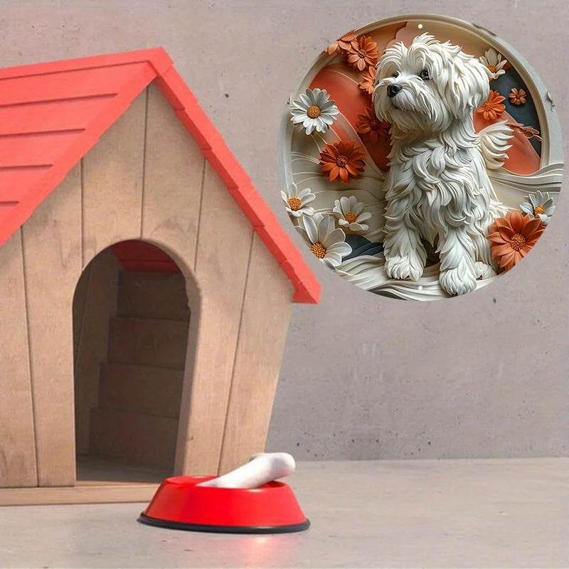 Maltese Dog Flat 3D Ornament - Montero Milan