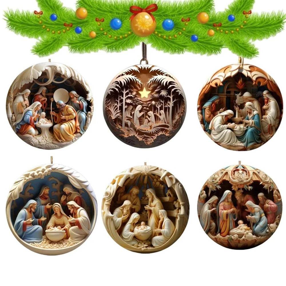 Classic Christmas Nativity Ornaments (1 / 6 / 12 PCs) - Montero Milan