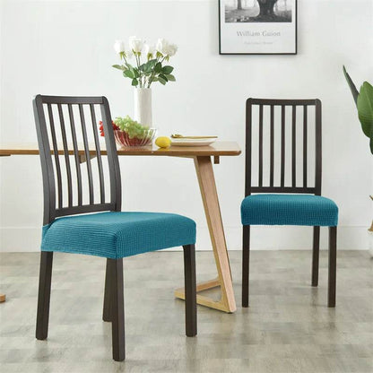 1PC Stretch Dining Chair Seat Cover Jacquard Solid Color Chairs Covers Removable Anti-Dust Chair Cushion Slipcovers Hotel Home - Montero Milan