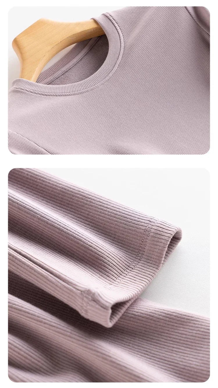 SuyaDream, Women Bottoming T Shirt, Silk Viscose Blend, Long Sleeves, Solid Basic Thermal  Shirt, 2024 Autumn Winter Top
