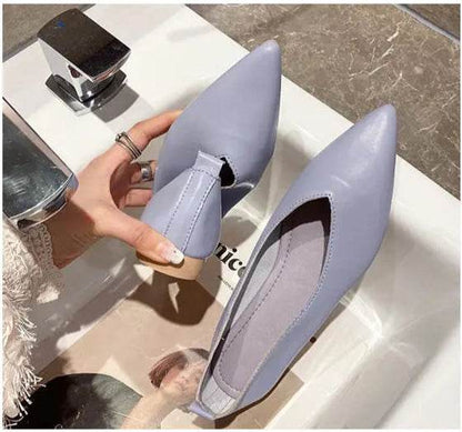 AIYUQI Female Shoes Large Size 2025 Pointedtoe Genuine Leather Flat Shoes Women Shallow Mouth Comfortable Women's Boat Shoes - Montero Milan