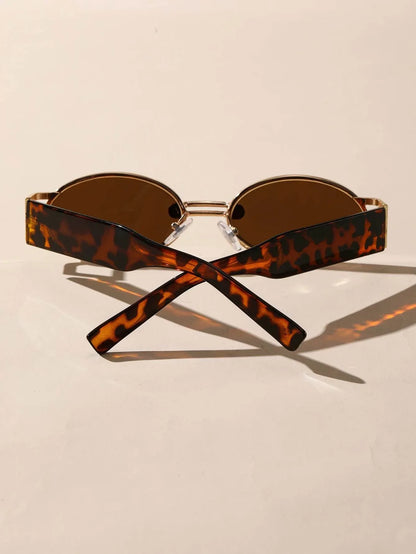 Gold Oval Retro Sunglasses - Montero Milan